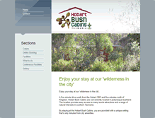 Tablet Screenshot of hobartbushcabins.com.au